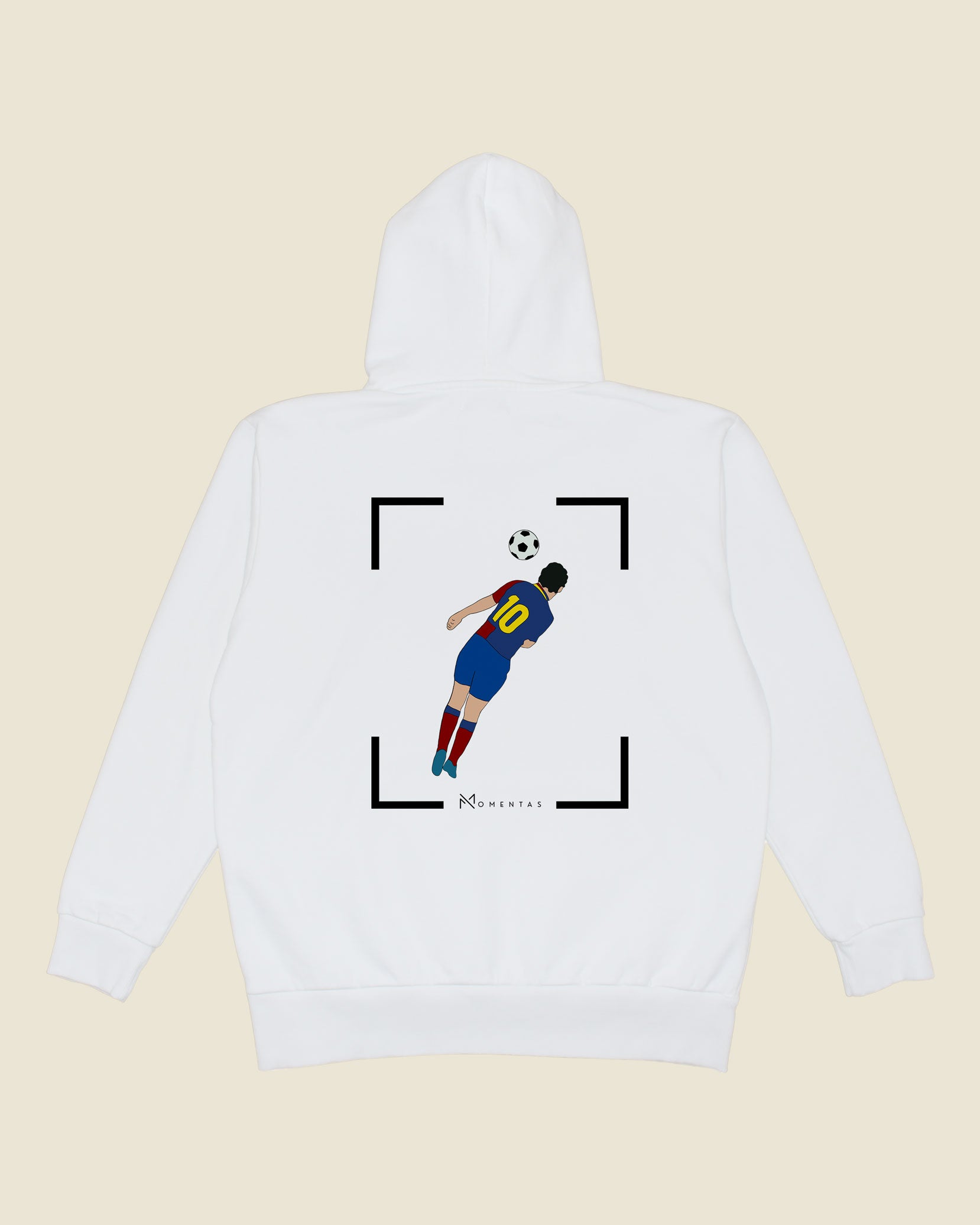 fodboldtrøje lionel messi fc barcelona, hvid hoodie ryg