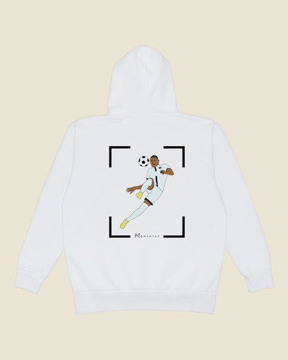 fodboldtrøje kylian mbappe psg, hvid hoodie ryg