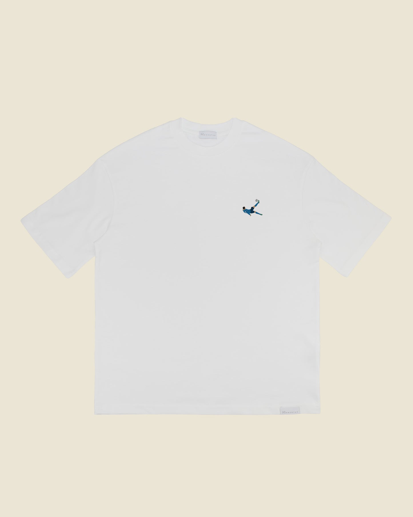 fodboldtrøje cristiano ronaldo real madrid, hvid oversized t-shirt front