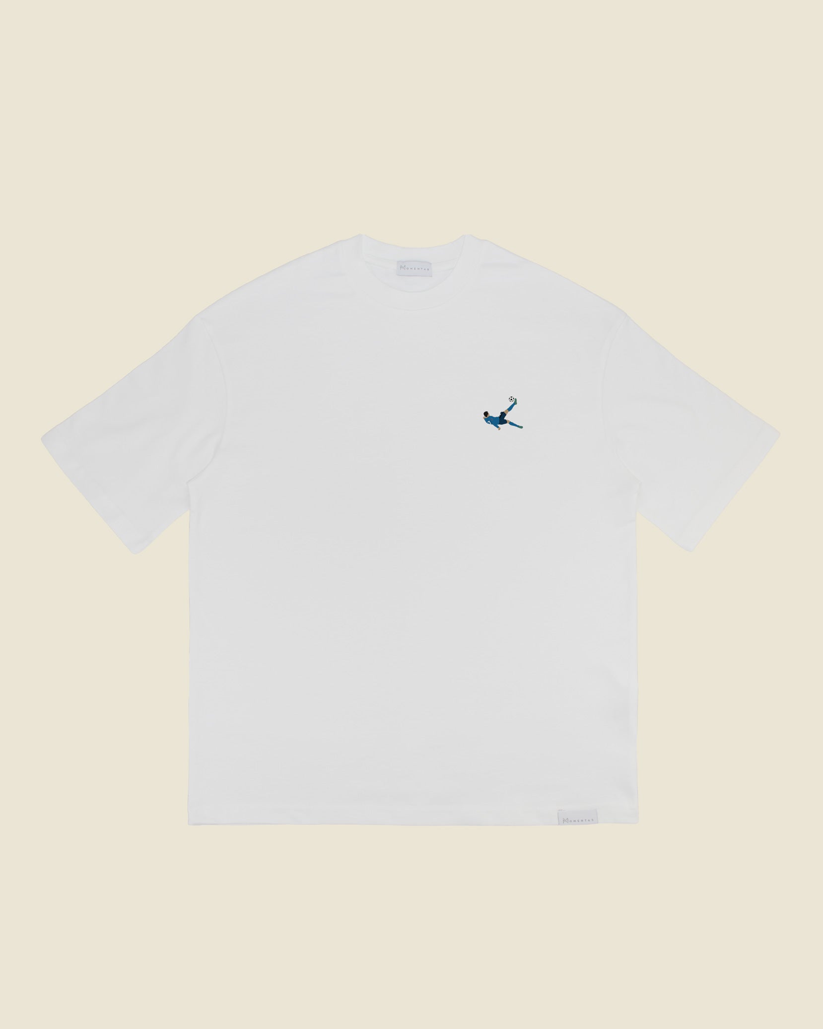 fodboldtrøje cristiano ronaldo real madrid, hvid oversized t-shirt front