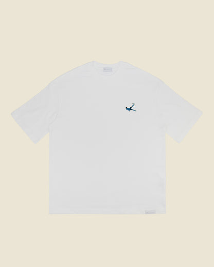 fodboldtrøje cristiano ronaldo real madrid, hvid oversized t-shirt front