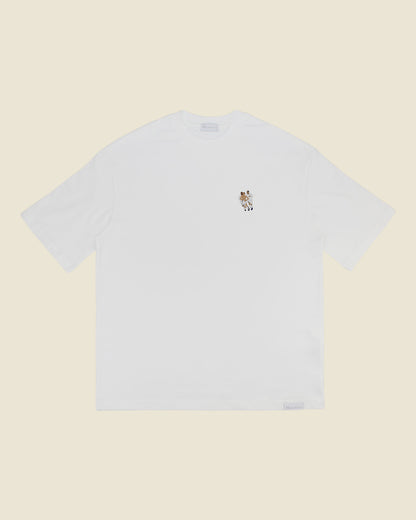 fodboldtrøje hjalte nørregaard fc københavn, hvid oversized t-shirt front