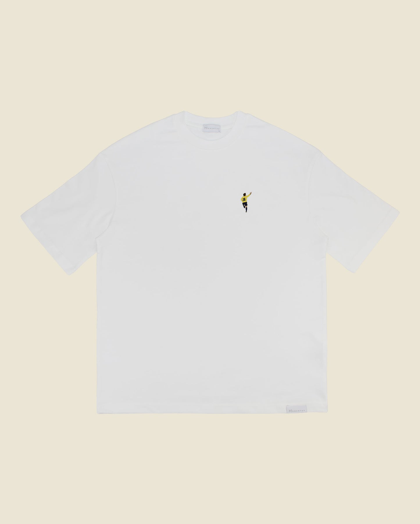 fodboldtrøje mike jensen brøndby, hvid oversized t-shirt front