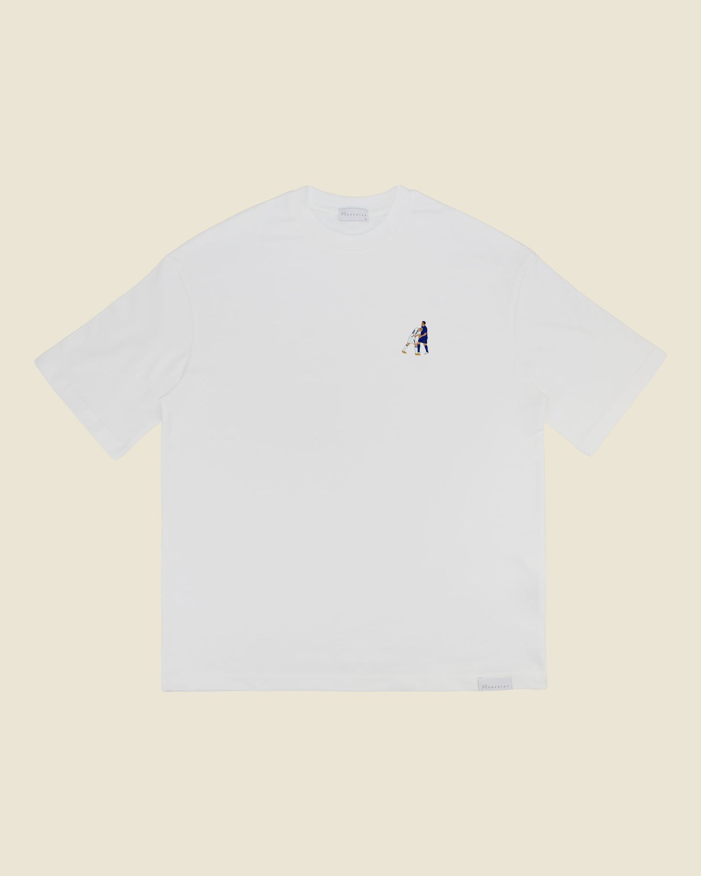 fodboldtrøje zinedine zidane frankrig, hvid oversized t-shirt front