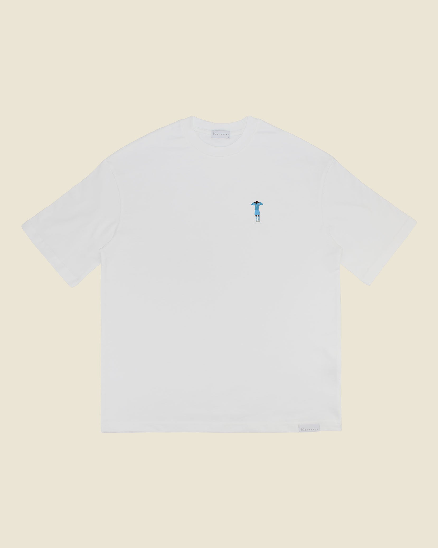 fodboldtrøje mario balotelli manchester city, hvid oversized t-shirt front