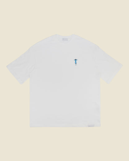 fodboldtrøje mario balotelli manchester city, hvid oversized t-shirt front