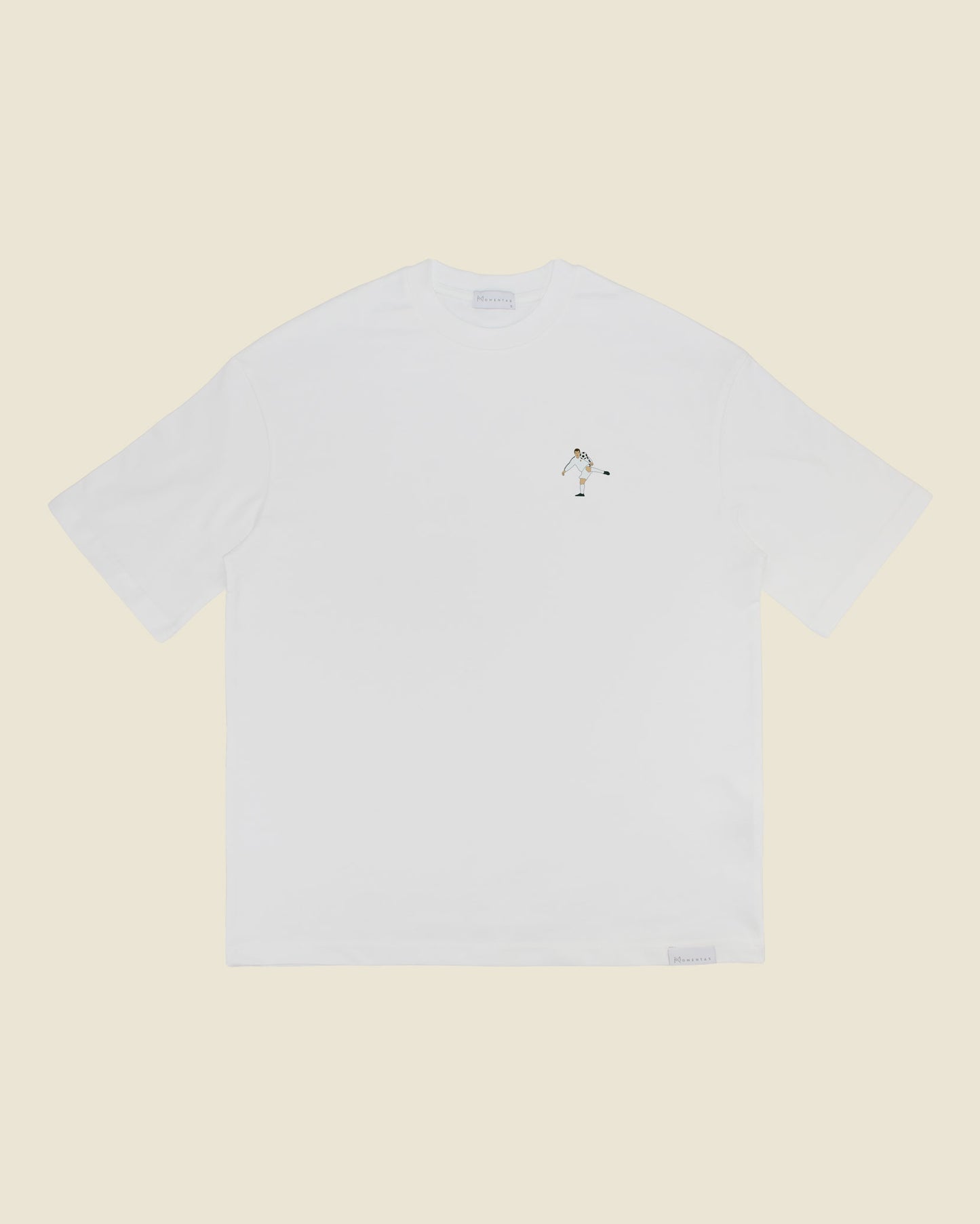 fodboldtrøje zinedine zidane real madrid, hvid oversized t-shirt front