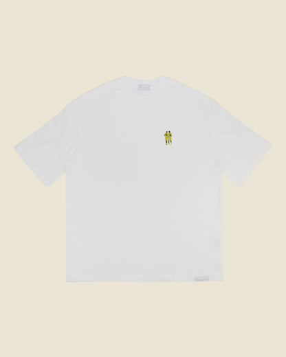 fodboldtrøje marco reus robert lewandowski dortmund, hvid oversized t-shirt front