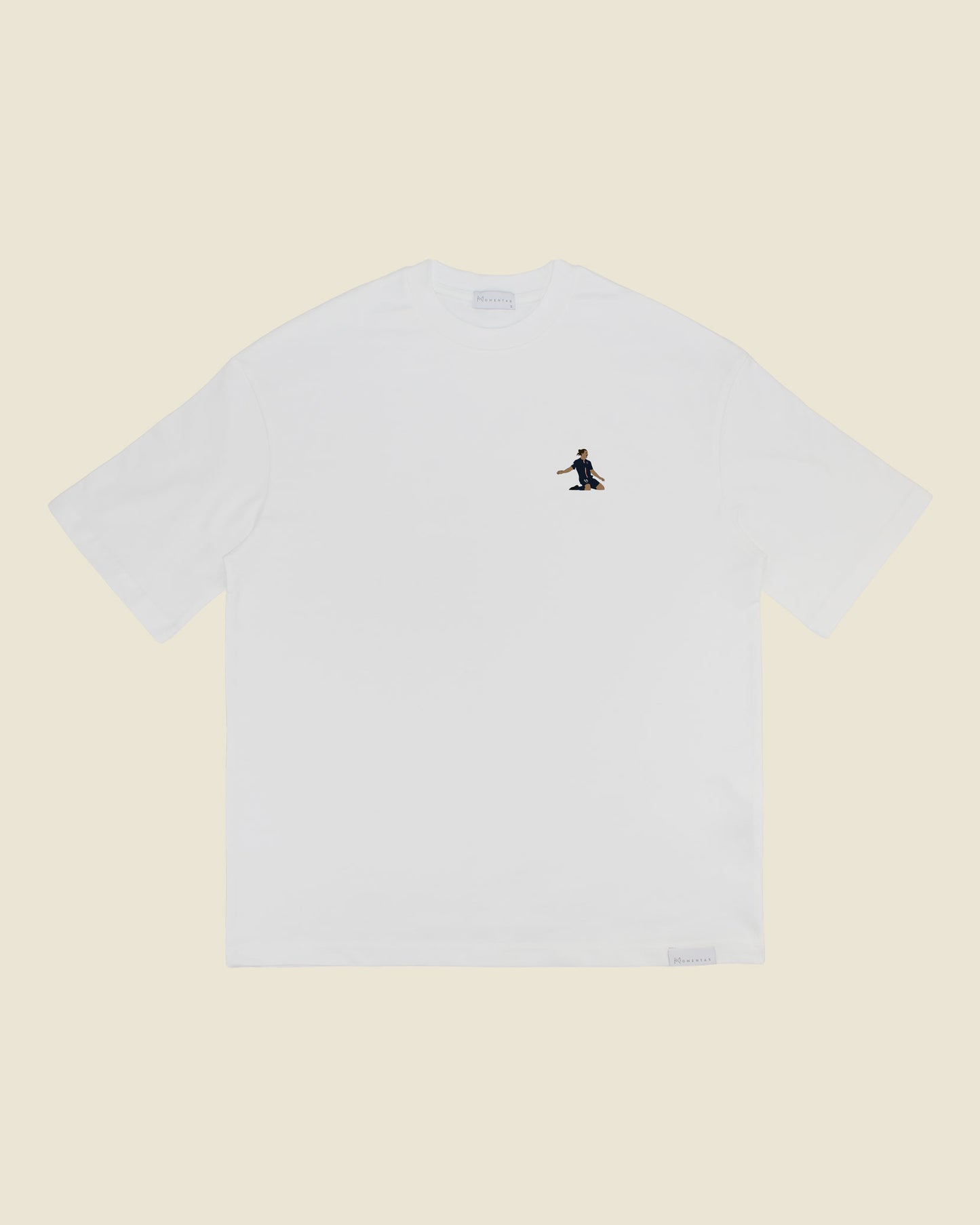 fodboldtrøje zlatan ibrahimovic psg, hvid oversized t-shirt front