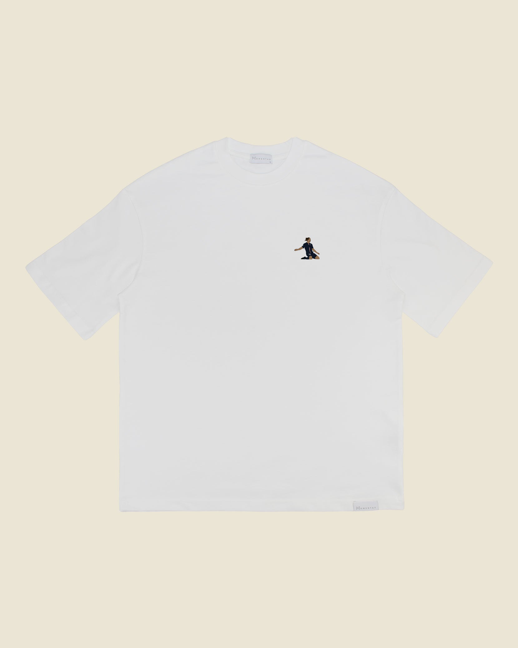 fodboldtrøje zlatan ibrahimovic psg, hvid oversized t-shirt front