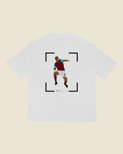 fodboldtrøje winston reid west ham, hvid oversized t-shirt ryg