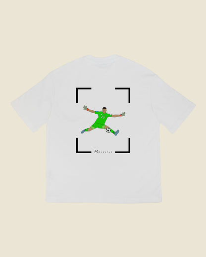 fodboldtrøje emiliano martinez argentina, hvid oversized t-shirt ryg