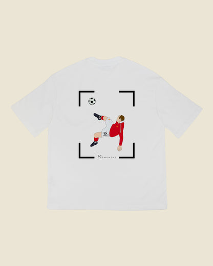 fodboldtrøje wayne rooney manchester united, hvid oversized t-shirt ryg