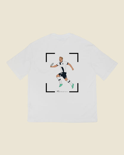 fodboldtrøje harry kane tottenham, hvid oversized t-shirt ryg