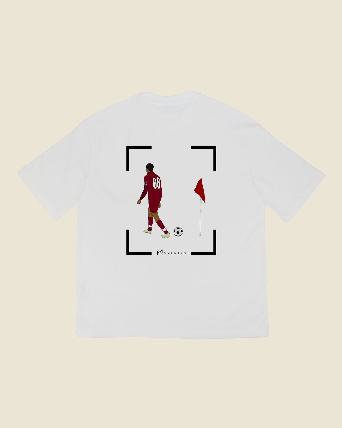 fodboldtrøje trent alexander-arnold liverpool, hvid oversized t-shirt ryg