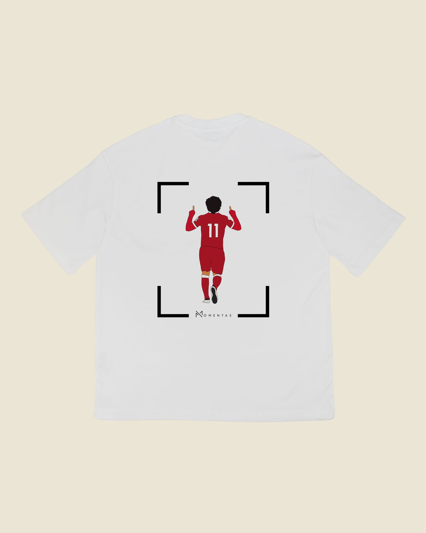 fodboldtrøje mohamed salah liverpool, hvid oversized t-shirt ryg