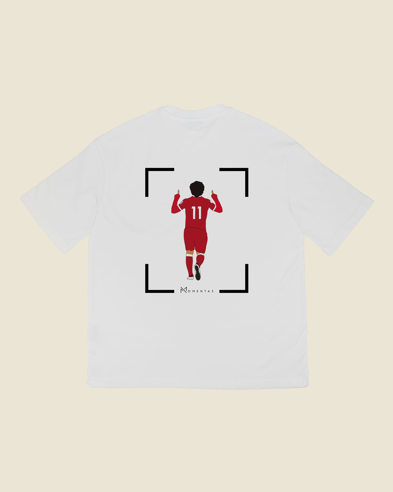 fodboldtrøje mohamed salah liverpool, hvid oversized t-shirt ryg