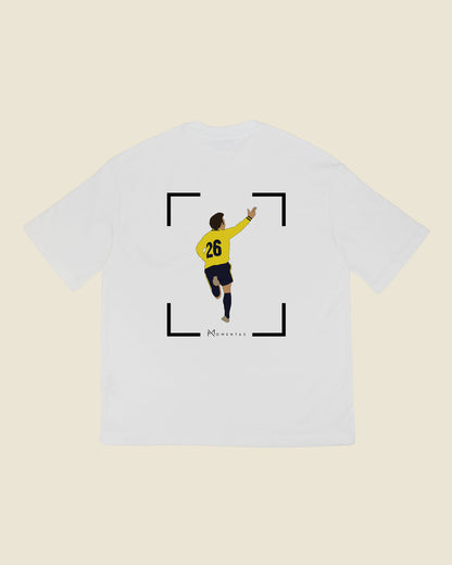 fodboldtrøje mike jensen brøndby, hvid oversized t-shirt ryg