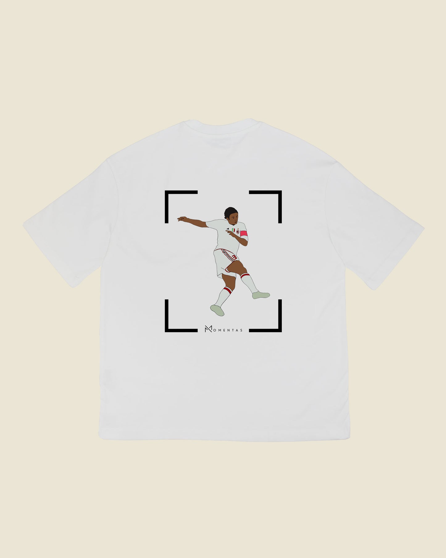 fodboldtrøje paolo maldini ac milan, hvid oversized t-shirt ryg