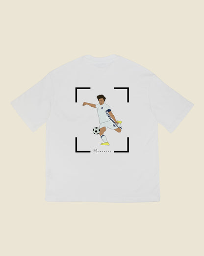 fodboldtrøje thomas delaney fc københavn, hvid oversized t-shirt ryg
