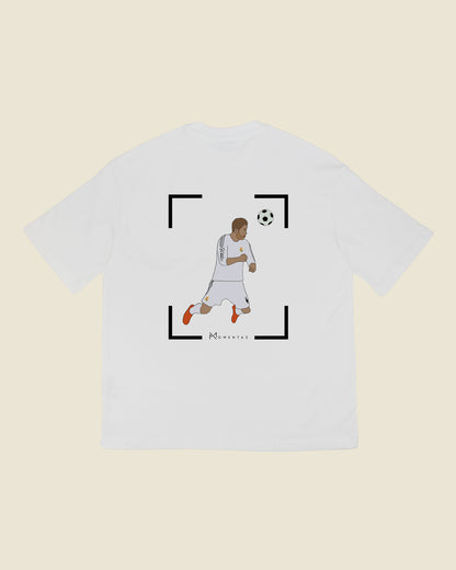 fodboldtrøje sergio ramos real madrid, hvid oversized t-shirt ryg