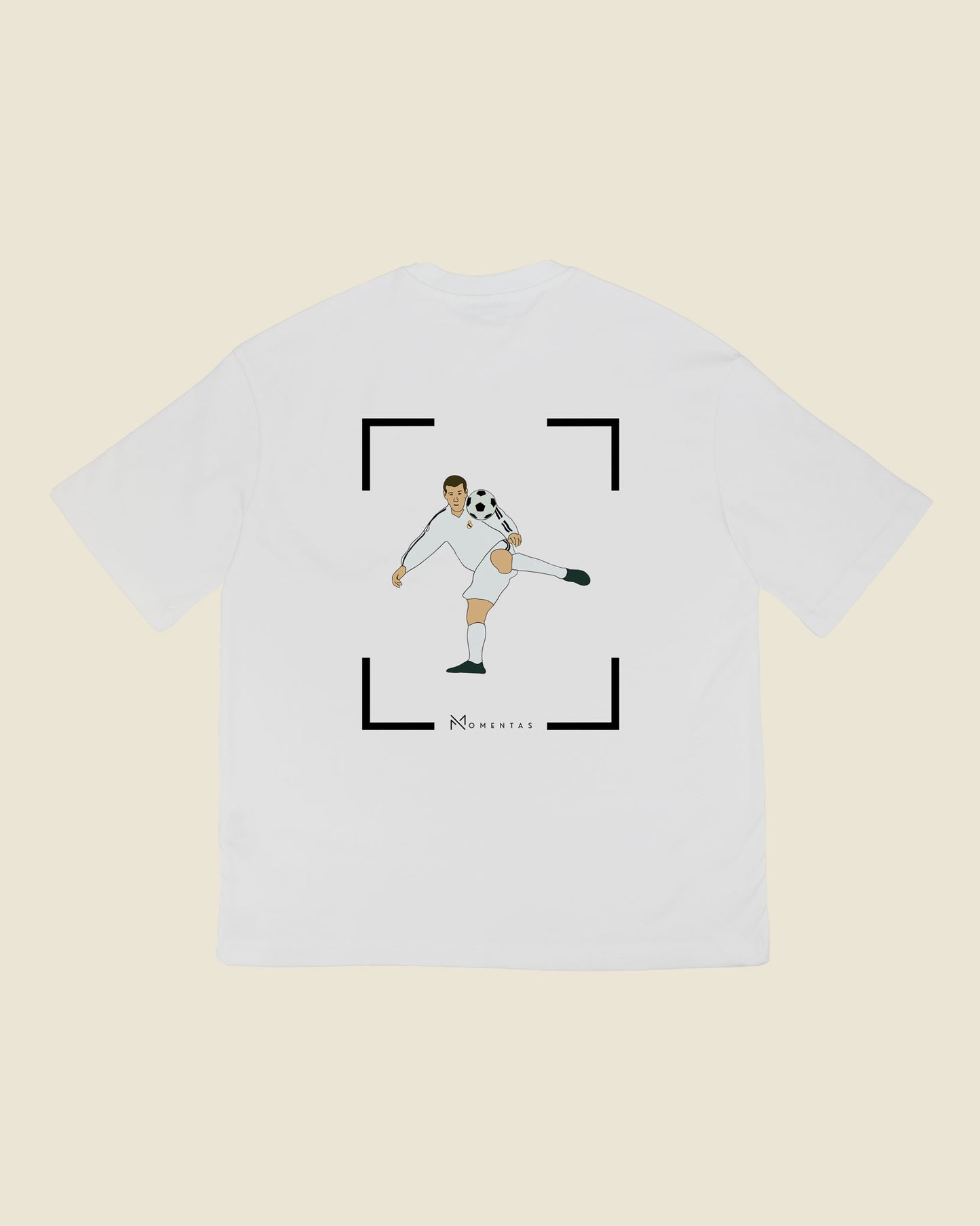 fodboldtrøje zinedine zidane real madrid, hvid oversized t-shirt ryg
