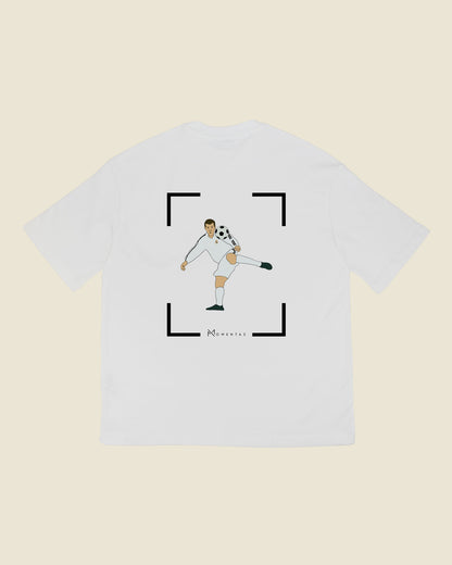 fodboldtrøje zinedine zidane real madrid, hvid oversized t-shirt ryg