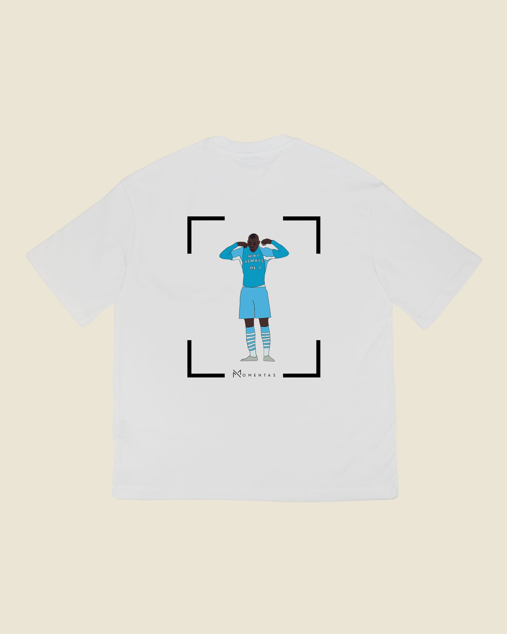 fodboldtrøje mario balotelli manchester city, hvid oversized t-shirt ryg