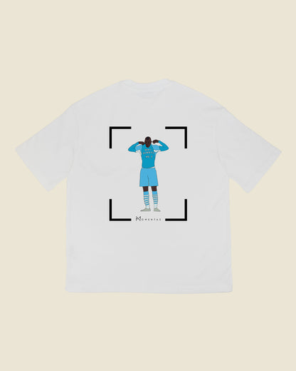 fodboldtrøje mario balotelli manchester city, hvid oversized t-shirt ryg