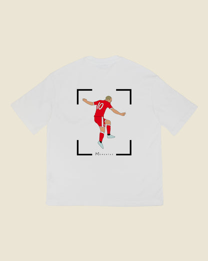 fodboldtrøje arjen robben bayern münchen, hvid oversized t-shirt ryg