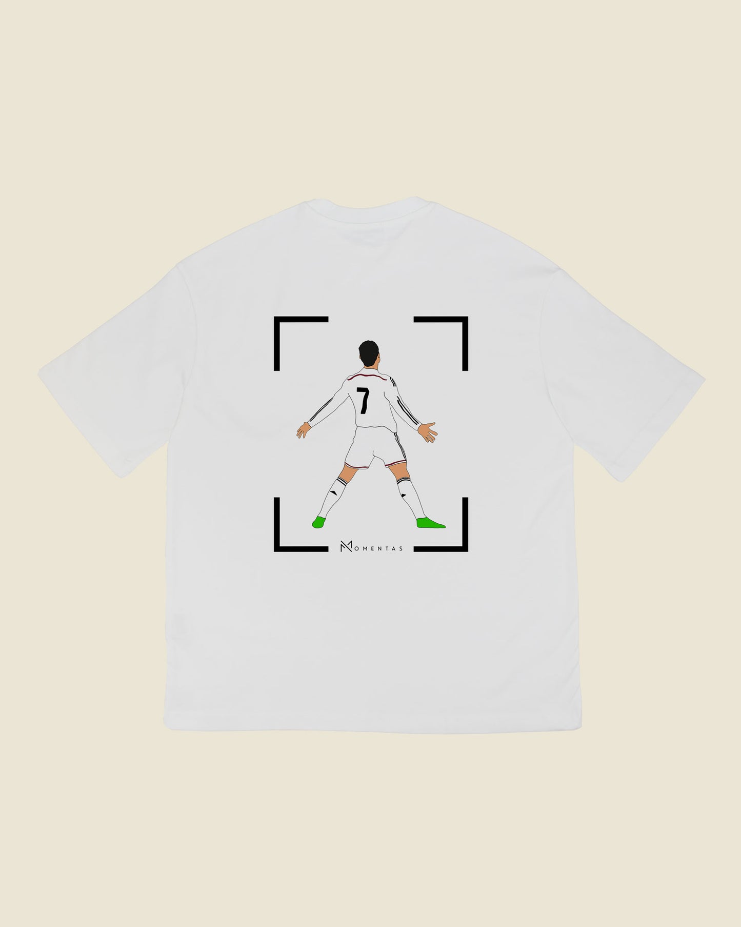 fodboldtrøje cristiano ronaldo real madrid, hvid oversized t-shirt ryg