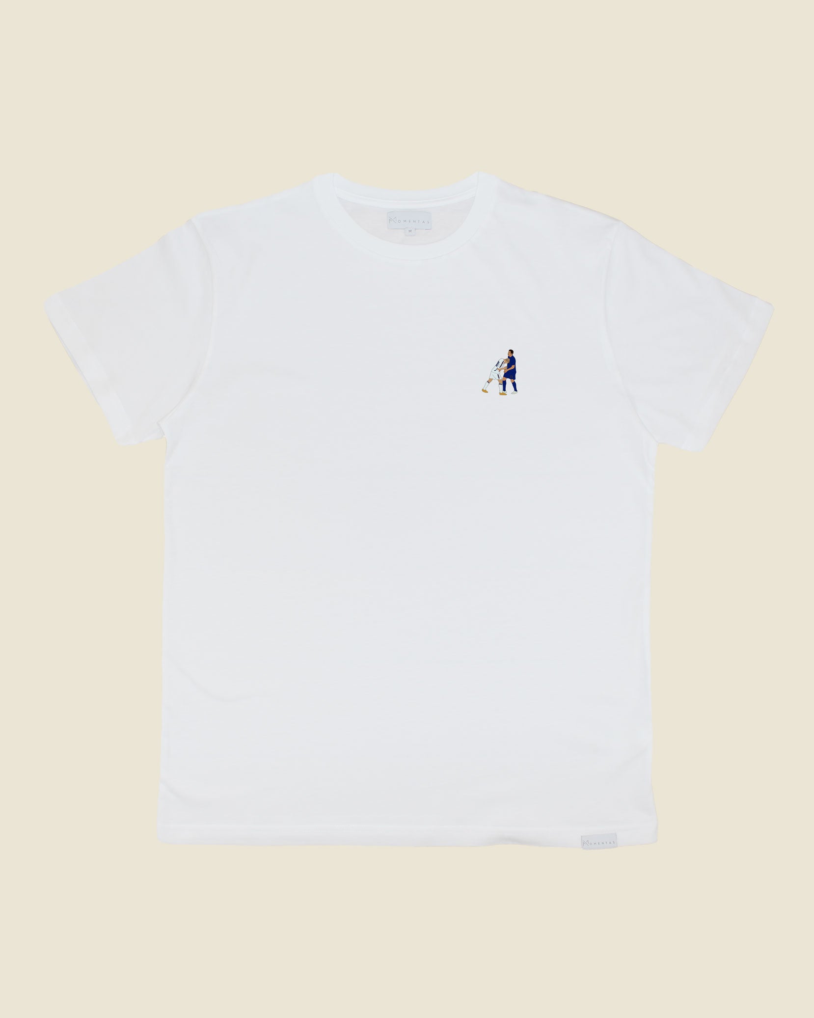 fodboldtrøje zinedine zidane frankrig, hvid t-shirt front