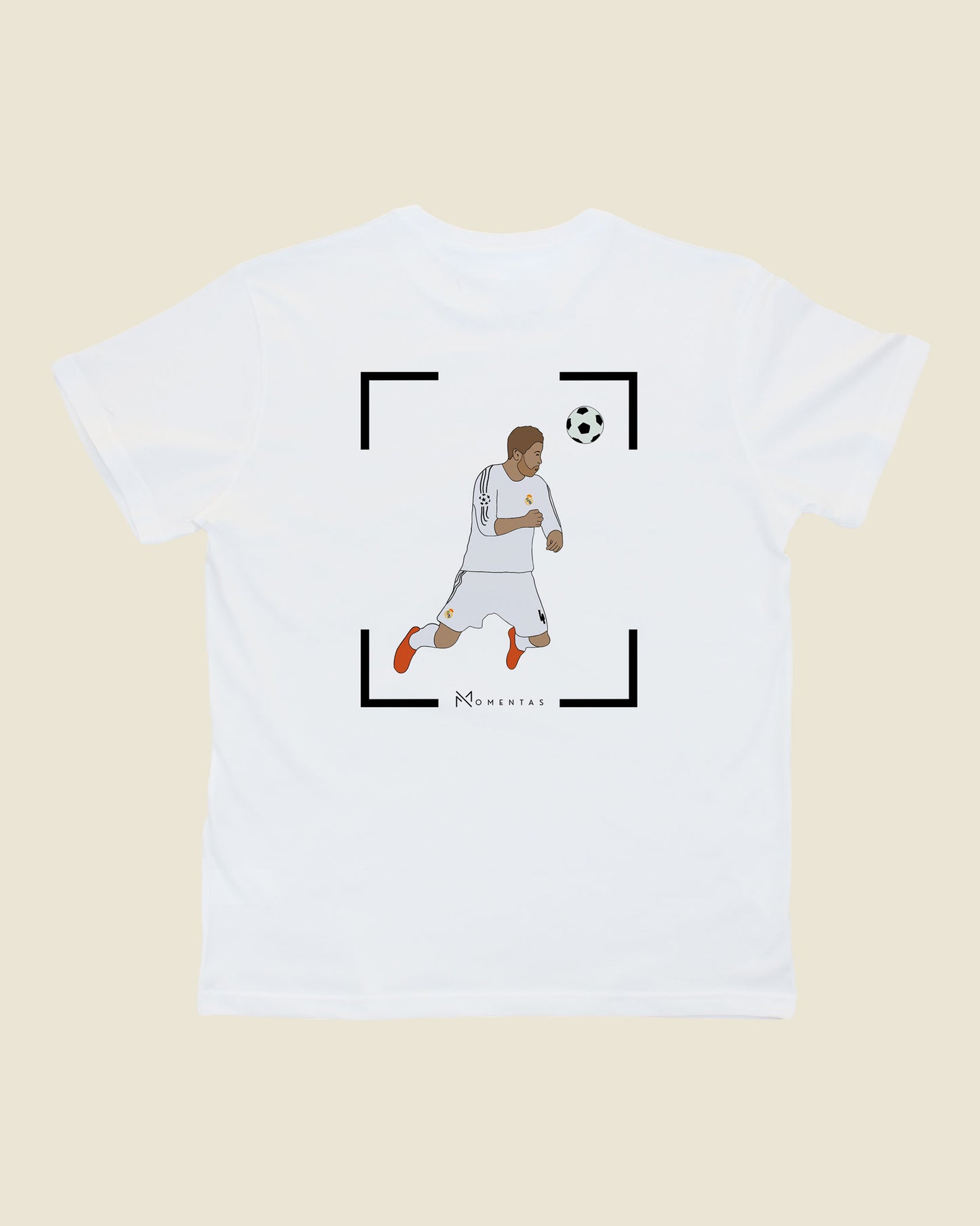 fodboldtrøje sergio ramos real madrid, hvid t-shirt ryg