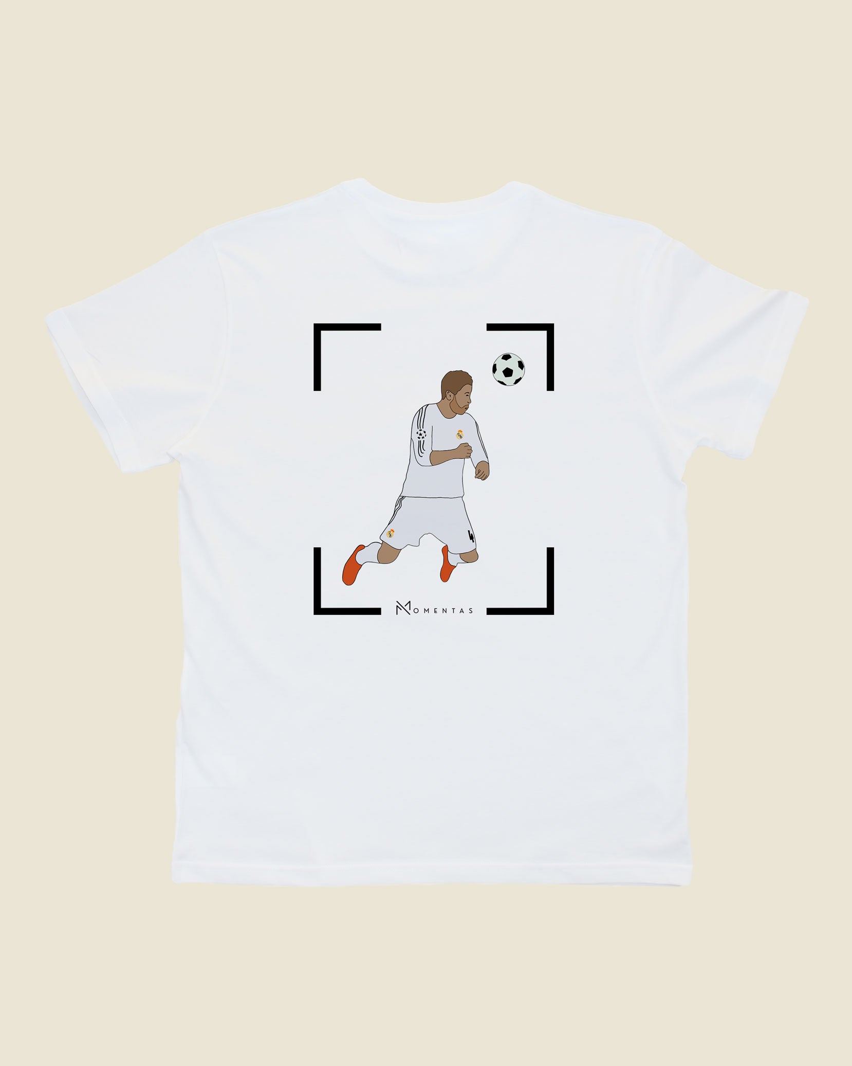 fodboldtrøje sergio ramos real madrid, hvid t-shirt ryg