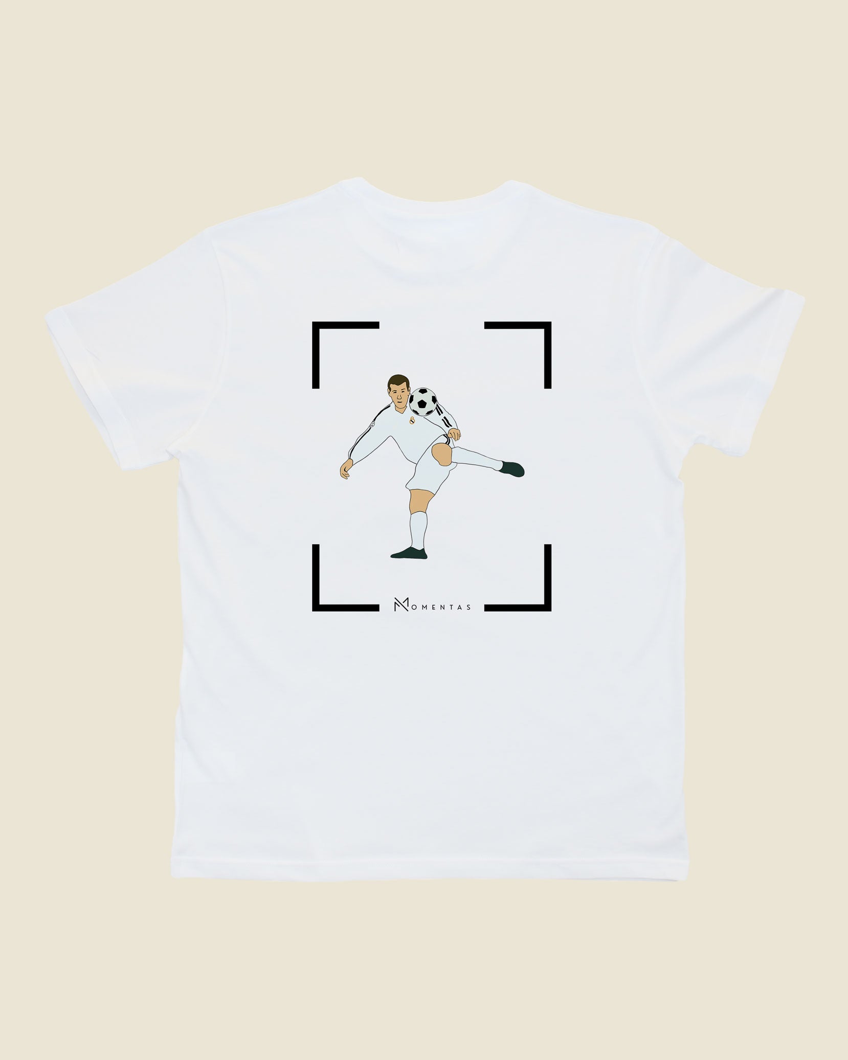 fodboldtrøje zinedine zidane real madrid, hvid t-shirt ryg