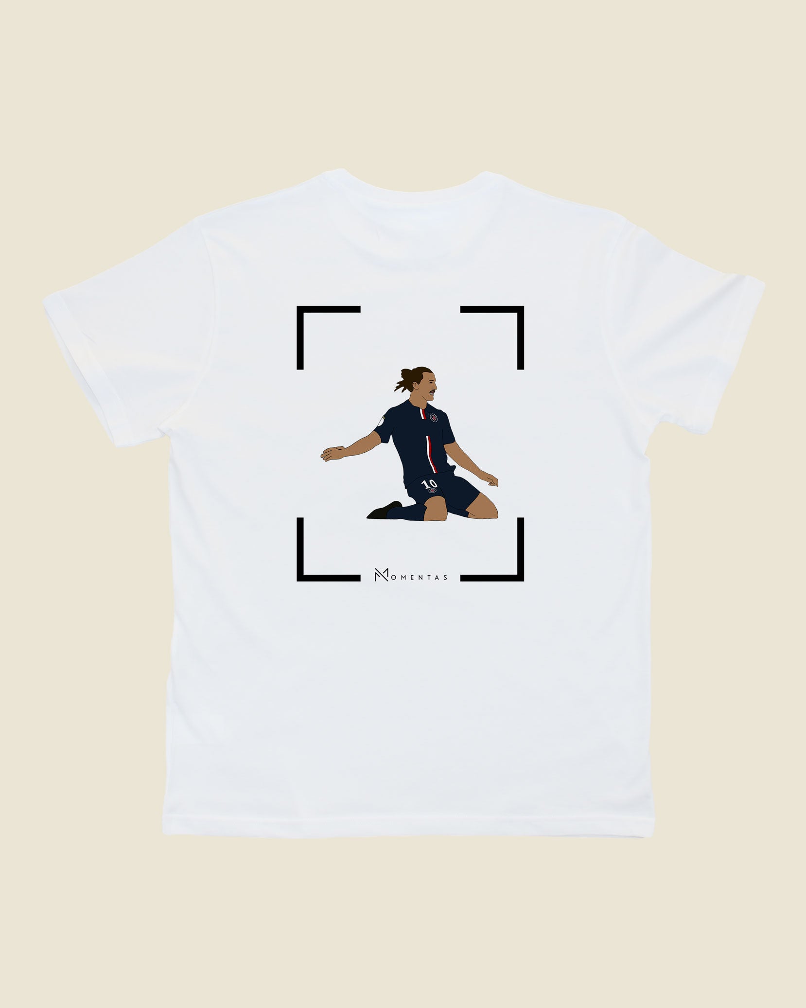 fodboldtrøje zlatan ibrahimovic psg, hvid t-shirt ryg