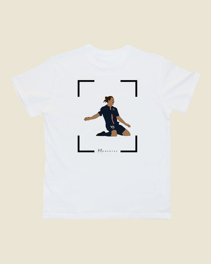 fodboldtrøje zlatan ibrahimovic psg, hvid t-shirt ryg