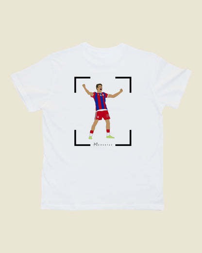 fodboldtrøje thomas müller bayern münchen, hvid t-shirt ryg