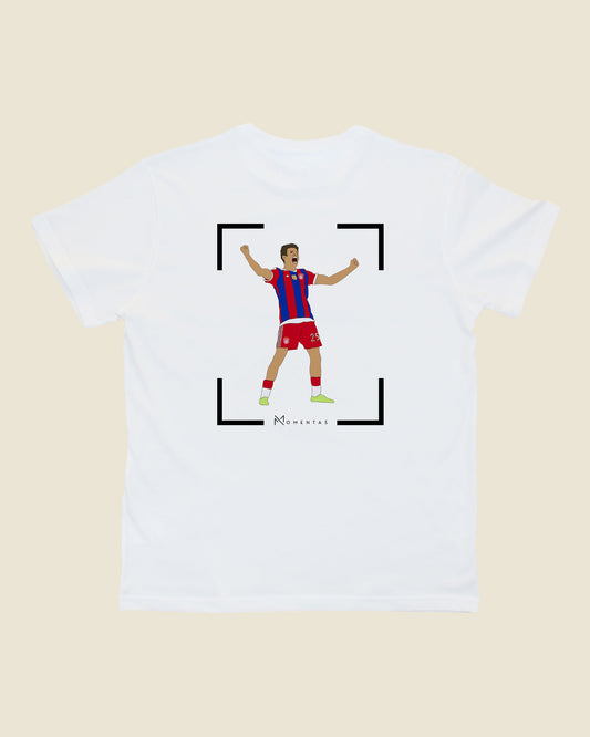fodboldtrøje thomas müller bayern münchen, hvid t-shirt ryg