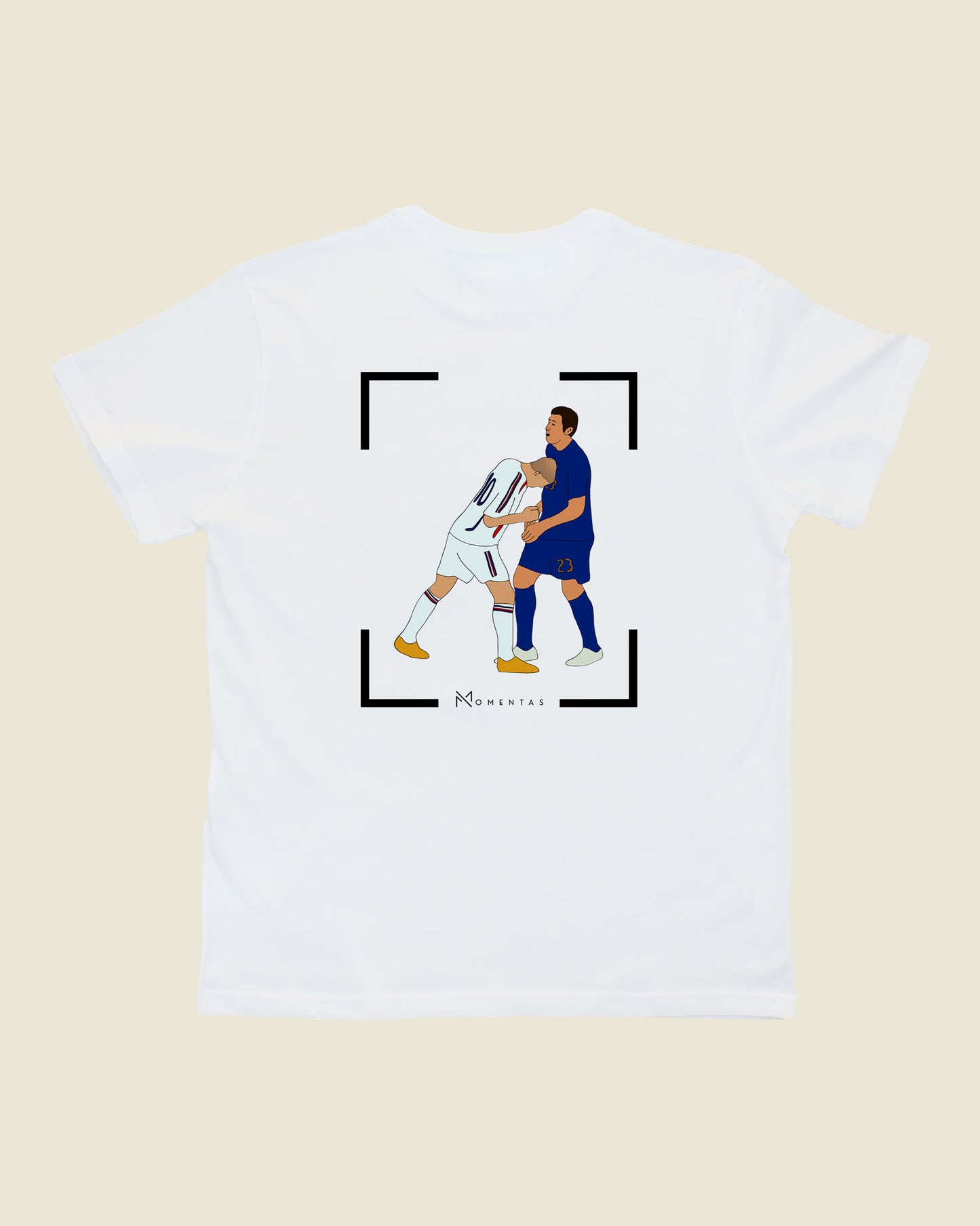 fodboldtrøje zinedine zidane frankrig, hvid t-shirt ryg