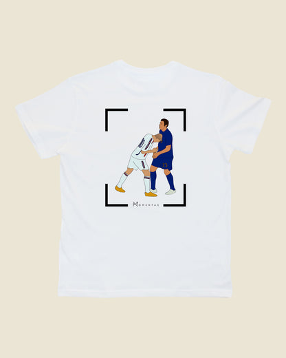 fodboldtrøje zinedine zidane frankrig, hvid t-shirt ryg