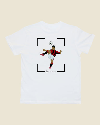 fodboldtrøje zlatan ibrahimovic ac milan, hvid t-shirt ryg