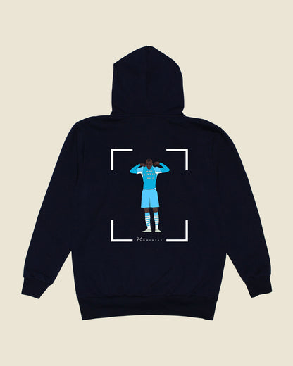 fodboldtrøje mario balotelli manchester city, navyblå hoodie ryg