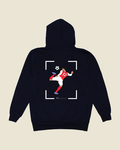 fodboldtrøje olivier giroud arsenal, navyblå hoodie ryg
