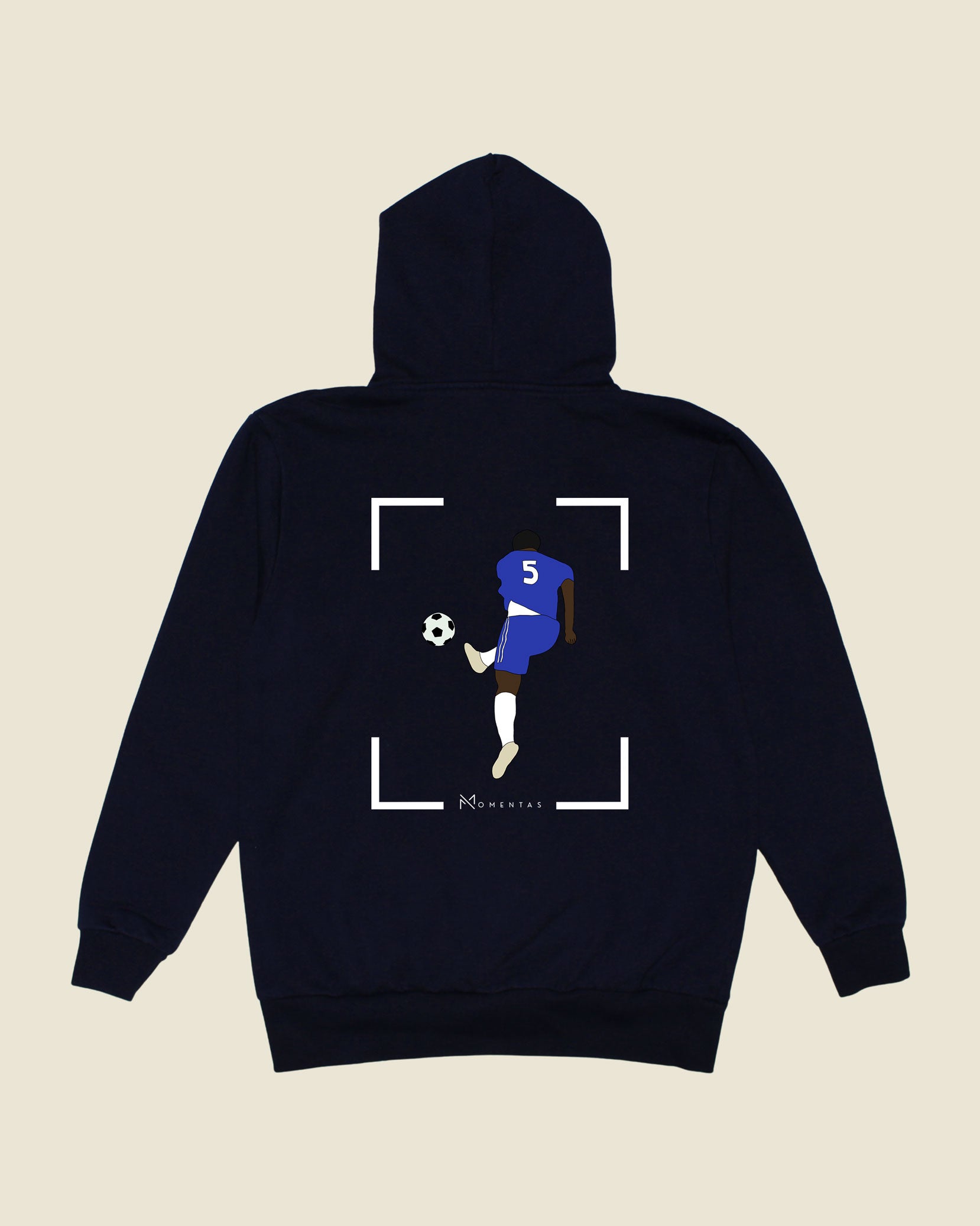 fodboldtrøje michael essien chelsea, navyblå hoodie ryg