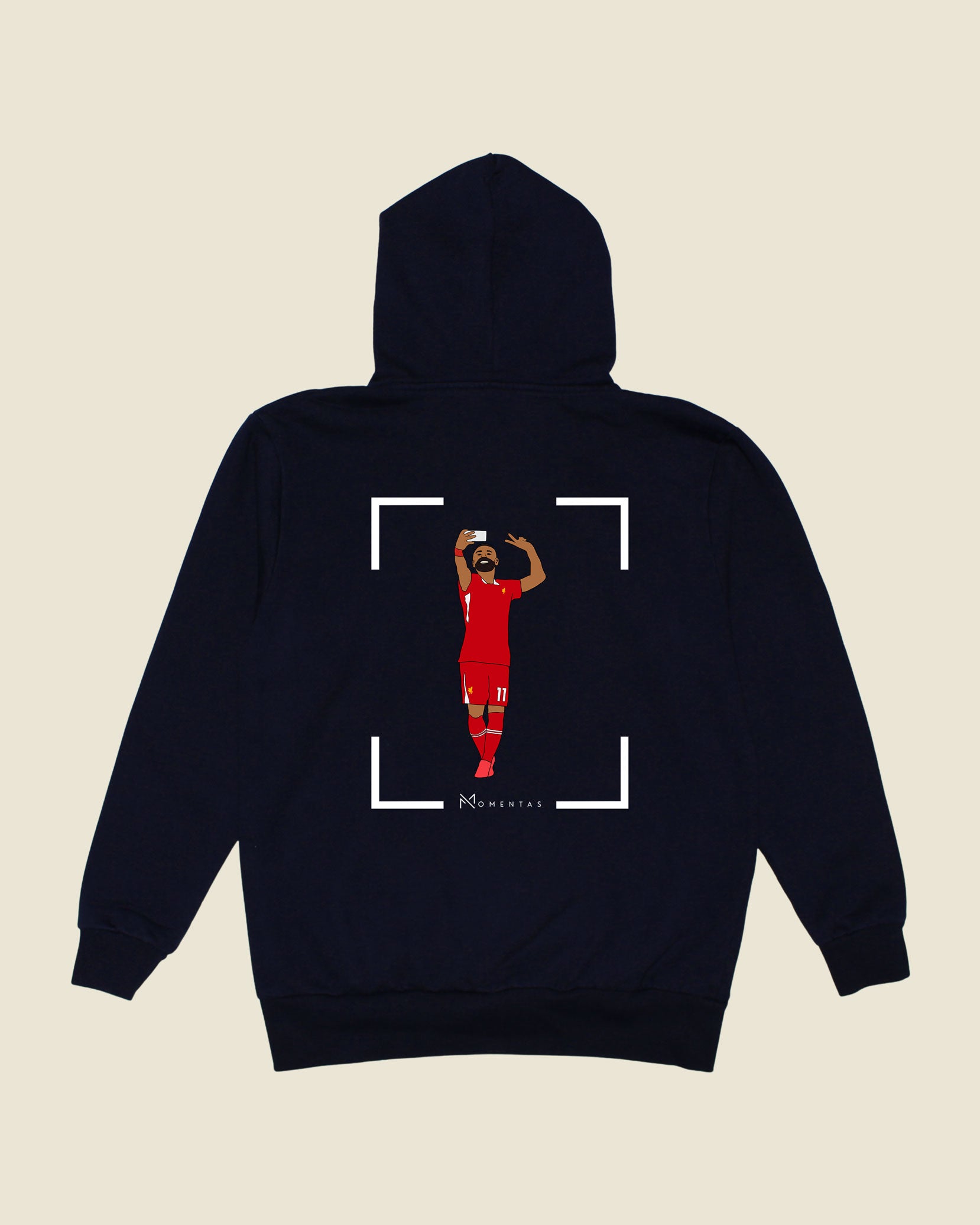 fodboldtrøje mohamed salah liverpool, navyblå hoodie ryg