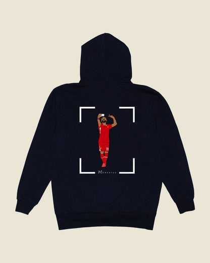 fodboldtrøje mohamed salah liverpool, navyblå hoodie ryg