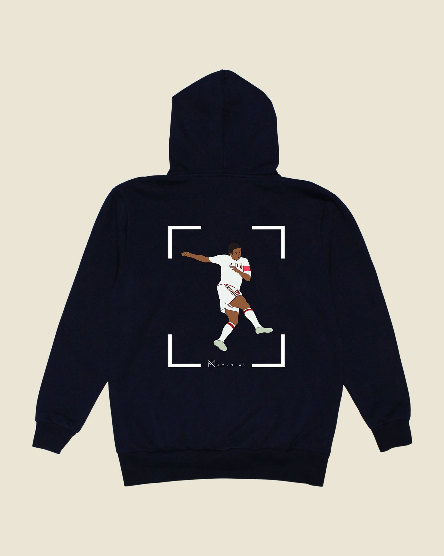 fodboldtrøje paolo maldini ac milan, navyblå hoodie ryg