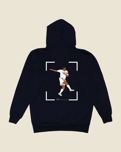 fodboldtrøje paolo maldini ac milan, navyblå hoodie ryg
