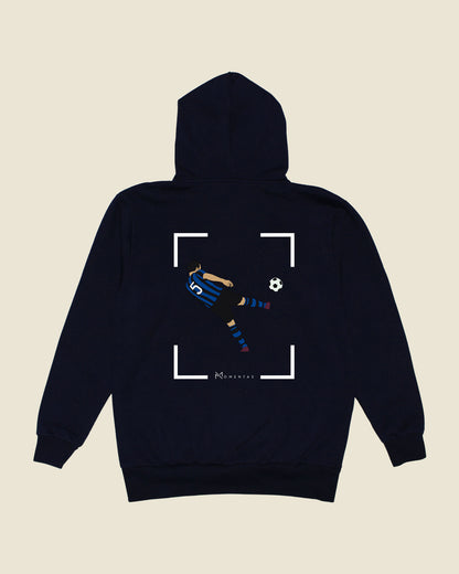 fodboldtrøje dejan stankovic inter, navyblå hoodie ryg